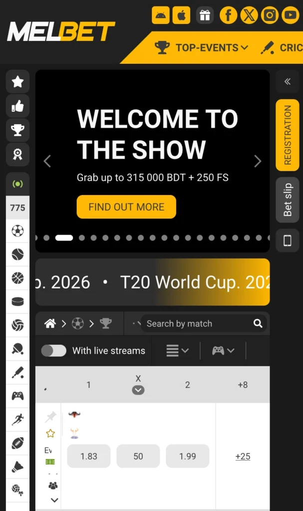 Melbet top betting site bangladesh