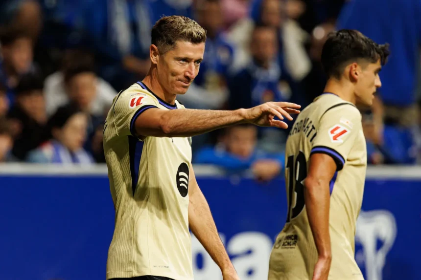 Robert Lewandowski avec le FC Barcelone - ICON SPORT