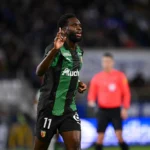 Odsonne Edouard avec le maillot du RC Lens - ICON SPORT
