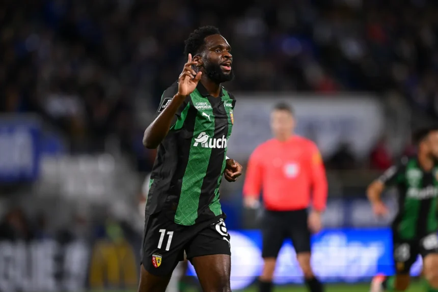 Odsonne Edouard avec le maillot du RC Lens - ICON SPORT