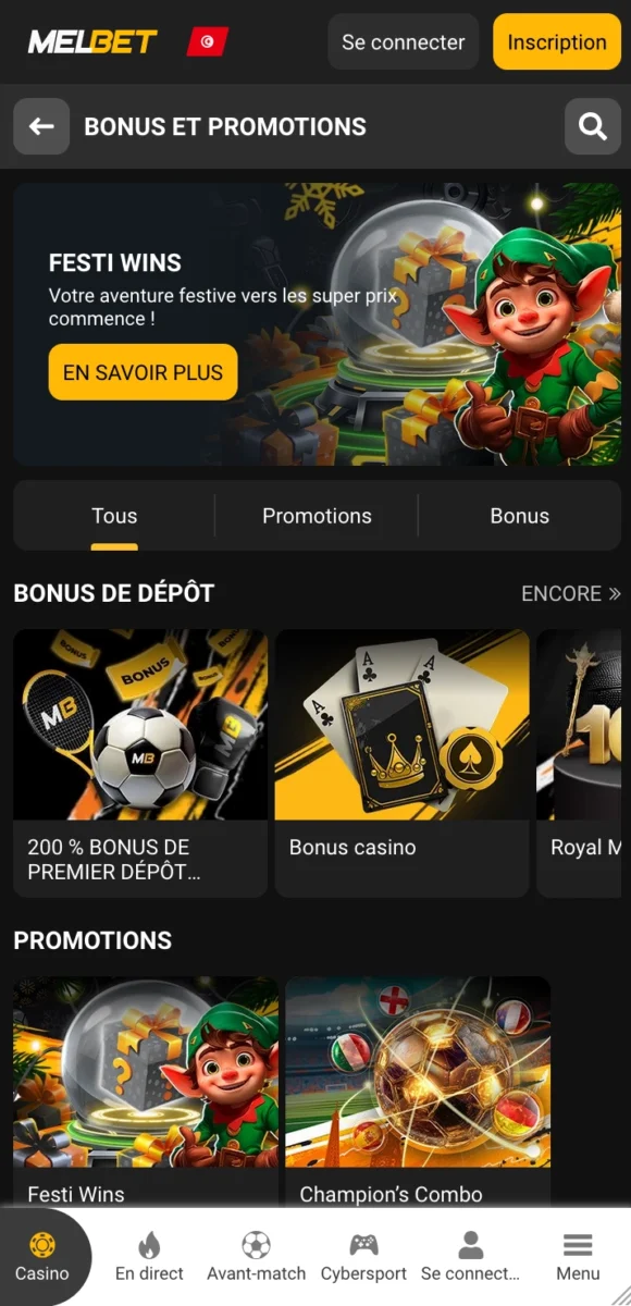 Melbet bonus
